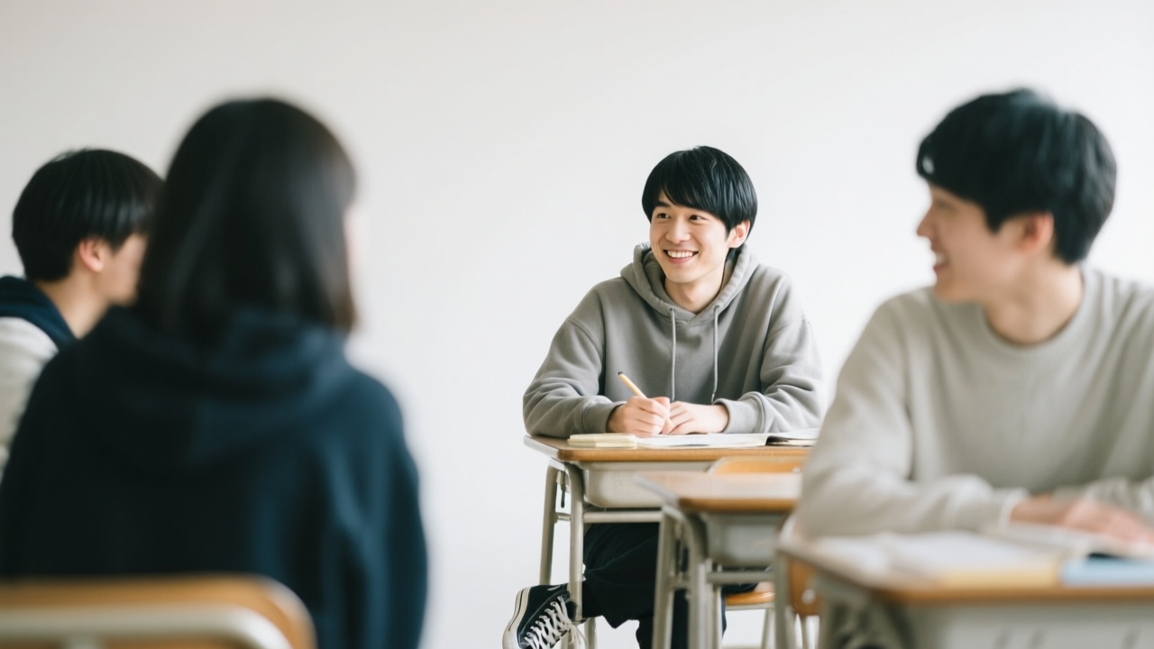 オーストラリアの語学学校で学ぶワーホリの若い日本人女性